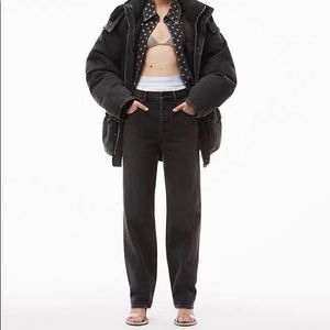 Alexander Wang logo elastic denim